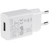 ChiliTec Caricatore USB 5W 1A 5V alimentatore a spina con USB-A 110-240V adatto per tablet smartphone cuffie batteria luci da viaggio bianco