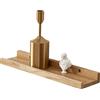 Gieanoo Mensola galleggiante 30cm in legno di quercia massello rustico, montaggio a parete, mensola con design a labbro, mensola per radiatore