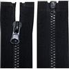 Aerzetix - C63888 - Set di 10 Cerniere Lampo iniettate N°3 80cm separabili - tiretto Decorativo - cursore in Metallo - Colore Nero - Rete Scorrevole Cucito Abbigliamento merceria Giacca