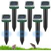 Hojalis 6Pcs Scaccia Talpe Ultrasuoni Solare, IP65 Impermeabile Dissuasori per Talpe, Spaventapasseri Solari, Repellente Ultrasuoni per Talp, Ultrasuoni per Topi da Esterno,Gopher per Giardini e Prati