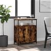 HETFTJN Credenza, Mobile Dispensa Alto Mobile Bar Per Casa Mobile Piccolo Mobiletto Basso Adatto per Balcone Ufficio Cucina Ingresso Rovere Fumo 70x30x80 cm in Legno Multistrato