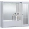LIBEROSHOPPING.eu - LA TUA CASA IN UN CLICK Specchiera mobile contenitore da bagno GIOVE bianco lucido con 1 ante 1 vano contenitore e luce LED (60, Con Specchio)
