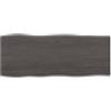 Coavain 100x40x2 cm Piano Tavolo Piano Legno Massello in Rovere Non Trattato Grigio Scuro Piano Tavolo Rettangolare Piano per Tavoli Mobili Arredo Casa Piano Scrivania Pannello Legno