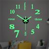 EpheyFIF Orologio da parete 3D fai da te, 3D, orologio da parete senza cornice, decorazione moderna per la casa per soggiorno, ufficio, camera da letto, hotel (verde-luminoso)
