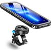 Cozycase Supporto Bici Moto Per iPhone 14 Pro Max Impermeabile - Metallo/Alluminio Porta Cellulare/Telefono/Navigatore Manubrio Mtb/Bicicletta Monopattino Elettrico Scooter Mountain Bike Waterproof
