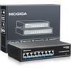NICGIGA Switch PoE Gigabit a 8 porte non gestito, 8 porte PoE+ a 120 W, 802.3af/at, switch di rete NICGIGA Power Over Ethernet a 8 porte e 1000 Mps, senza ventola.