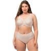 Ulla Popken Reggiseno per Sollievo, Senza Ferretto, Ciondolo con Strass, Coppa C-G, Bianco Perla, 12D Donna