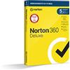 Norton 360 Deluxe 2024, Antivirus per 5 dispositivi, Licenza di 15 mesi, PC, Mac, tablet e smartphone