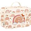 Clastyle Borsa Termica Porta Pranzo Bambini Scuola Arcobaleno Volpe, Borsa Frigo Piccola Nuvola Stella Portatile, Borse Porta Alimenti Grande Rosa Ragazze