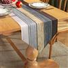 Hanrunsi Runner Tavolo Cucina Moderno 40x140cm Grigio Rustico Striscia Legno Texture Runner Tavolo per Sala da Pranzo Festa Festa Decorazione Nuziale Lino Grigio Marrone Antico Vecchio Tavolo Runner
