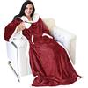 Catalonia Classy Accogliente coperta con maniche e tasche, coperta TV double-face coperta in micropile sherpa calda, regalo per adulti donne uomini 185cm x 140cm