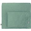 Linen & Cotton Set Copripiumino/Biancheria da Letto in Lino Lavato (Stonewashed), 140 x 200cm (Singolo), Menta Verde