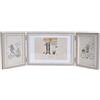 DecorDwell Multipla Cornice in Legno Pieghevoli per Foto, 10x15 & 13x18CM, Set di 3 Cornici Triple