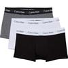 Calvin Klein Pantaloncini Boxer Confezione da 3 Uomo Low Rise Trunks Cotone Elasticizzato, Multicolore (White/B&W Stripe/Black), XL