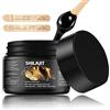 Ycaaeo Shilajit Himalaya Bio 50 g - resina naturale Shilajit - Shilajit puro Himalaya - con 85 + minerali e vegano - Premium Shilajit originale Himalaya incluso cucchiaio dosatore