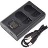 MYCANDY DSTE Caricatore doppio USB con display LCD Compatibile per EN-EL15 e Nikon 1 V1,D7200,D7100,D750