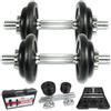 C.P. Sports C.P.Sports Set di manubri in ghisa 20KG in valigetta | Set di 2 manubri-2 barre per manubri+8 piastre di peso+4 chiusure | Manubri per allenamento con i pesi, bodybuilding, fitness, palestra domestica