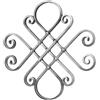 IAM DESIGN Elemento decorativo 400 x 410 mm, in ferro forgiato, adatto per ringhiere per scale in ferro battuto