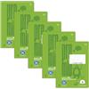 Staufen premio Quaderno - 5 quaderni, 32 fogli ciascuno, DIN A4, righello 3 (21 righe doppie), carta riciclata da 90 g/m²