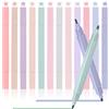 LUXECOVE Evidenziatore multicolore da 12 pezzi, evidenziatore rosa, segnalibro, set di evidenziatori, adatto per cancelleria per ufficio scolastico, evidenziatore colorato non sanguina, asciugatura rapida