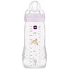 MAM Istruzioni in Lingua Straniera - Mam Easy Active Baby Bottle 330 Ml, Biberon Ergonomico, Grande Biberon per Apprendimento, Tettarella Mam N. 3 in Silicone e Tappo Salvagoccia, 4+ Mesi, Rosa