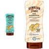 Hawaiian Tropic Crema Doposole Idratante con Aloe, 180ml & Silk Lozione solare idratante, SPF 30, 180 ml, Confezione da 1