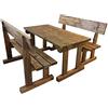 TOTAL WOOD 2012 Tavolo picnic Tavolo con panche per Giardino Set birreria campeggio giardino legno massello 150cm ANCHE SU MISURA!