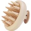 MMSGA Massaggiatore Cute Shampoo Pennello,Integrato Manuale Massaggiatore Capelli Silicone(Bagnati e Asciutti)，Pulizia Profonda e Esfoliazione Delicata, Stimola la Crescita Capelli (Beige)