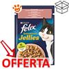Purina Cat Felix Sensations Jellies Salmone con Gamberetti in Gelatina - Bustina Da 85 Gr - CONFEZIONE RISPARMIO