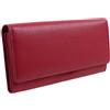 Luchiano Visconti Visconti Heritage Collection - Portafoglio da donna in pelle in confezione regalo, 4 colori, fucsia, circa 18,5 x 10 x 3 cm, fucsia, Approx 18.5cm x 10cm x 3cm ( 7.25 x 4 x 1.25), Classico