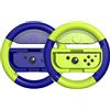 COODIO Volante Pro per Switch, Volante Joy Con, Grip Confortevole Volante da Corsa per Mario Kart 8 Deluxe / Nintendo Switch & Modello OLED, Blu / Giallo Neon (2 Pezzi)