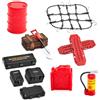 Ezweiji RC Crawler Car Decorazione per tetto 12 in 1, contenitore serbatoio, rete bagagli, pala, per Traxxas Desert Racer Slash Axial 1/18 TRX4M 1/24 SCX24
