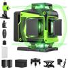 Bogseth Livella Laser Autolivellante 16 Linee, 4 X 360 °Livello Laser Autolivellante Verde, 2 x Batterie, Autolivellante, Supporto rotante, Telecomando Cabina di rilevamento