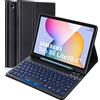 Lively Life Custodia con Tastiera per Galaxy Tab S6 Lite 10.4 2020 (SM-P610/P615), 2022 (SM-P613/P619), Layout Italiano, Rimovibile Tastiera,Retroilluminata Staccabile Tastiera e Custodia, Nero