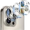 AIYEEN Pellicola protettiva per obiettivo della fotocamera (confezione da 3) compatibile con iPhone 16 Pro 6,3 e iPhone 16 Pro Max 6,9, protezione per obiettivo della fotocamera, vetro temperato 9H