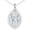 MicLee Collana Ciondoli Foto da Donna in Argento 925 Pendenti Medaglioni de Farfalla Moda Collane Ovale di Farfalla con Zircone Ciondolo Apribile