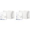 osama home SWEET HOME - Set 2 Federe Copricuscini in Spugna Jersey e Cotone con Chiusura a Zip, Super Traspirante, Antipiega e Antibatterico - Copri Cuscini Lavabile e Certificato - Copricuscini 50x80 cm, Bianco