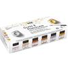 KREUL 16603 - Glass & Porcelain Classic Set di 6 x 20 ml Classic Glass & Porcelain Paint con 1 pennello Vernice opaca a base d'acqua dall'aspetto metallico lucido