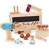 Little Log Kit di Attrezzi per Bambini in Legno Set Cassetta degli Attrezzi Giocattolo in Legno con Trapano Giocattoli da Costruzione per Bambini da Lavoro Regali per Ragazzi e Ragazze