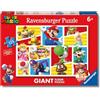 Ravensburger - Puzzle Super Mario, Collezione Giant Pavimento, Idea Regalo per Bambini 6+ Anni, Gioco Educativo e Stimolante, 125 Pezzi Giganti, 70x50 cm