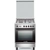 La Germania S640 21 X Cucina Gas 4 Fornelli 1 Elettrico/Gas da 60 cm Acciaio inossidabile