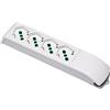 FANTON 410130 Multipresa senza Cavo 4 Uscite 2P+T 16A Bipasso Standard, Bianca