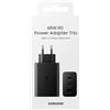 Samsung Triple USB Charger A+C+C PD 65W (35W+25W+5W) nero