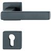 HOPPE Maniglia Hoppe Toulon con rosetta quadra foro cilindro 49x49 mm nero opaco