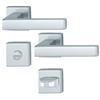 HOPPE Maniglia Hoppe Toulon con rosetta quadra 49x49 mm argento con nottolino