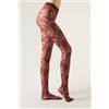 Calzedonia Collant Con Fiori In Tulle Rosso
