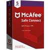 MCAFEE SAFE CONNECT VPN PREMIUM 5 DISPOSITIVI 1 ANNO