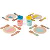 JANOD Corredo da Tavola per Bambini - Set Giocattolo in Legno per 4 Persone