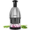 fullstar Taglia Verdure Spiralizzatore di Verdure Affetta Verdure Manuale - Multifunzione Tagliaverdure Frutta Cipolla Patate Cubetti Julienne (Spingere Taglia Verdure)
