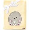Be Mammy Coperta calda per bambini con peluche regalo per bambino con motivi 3D (Giallo - Coniglio)